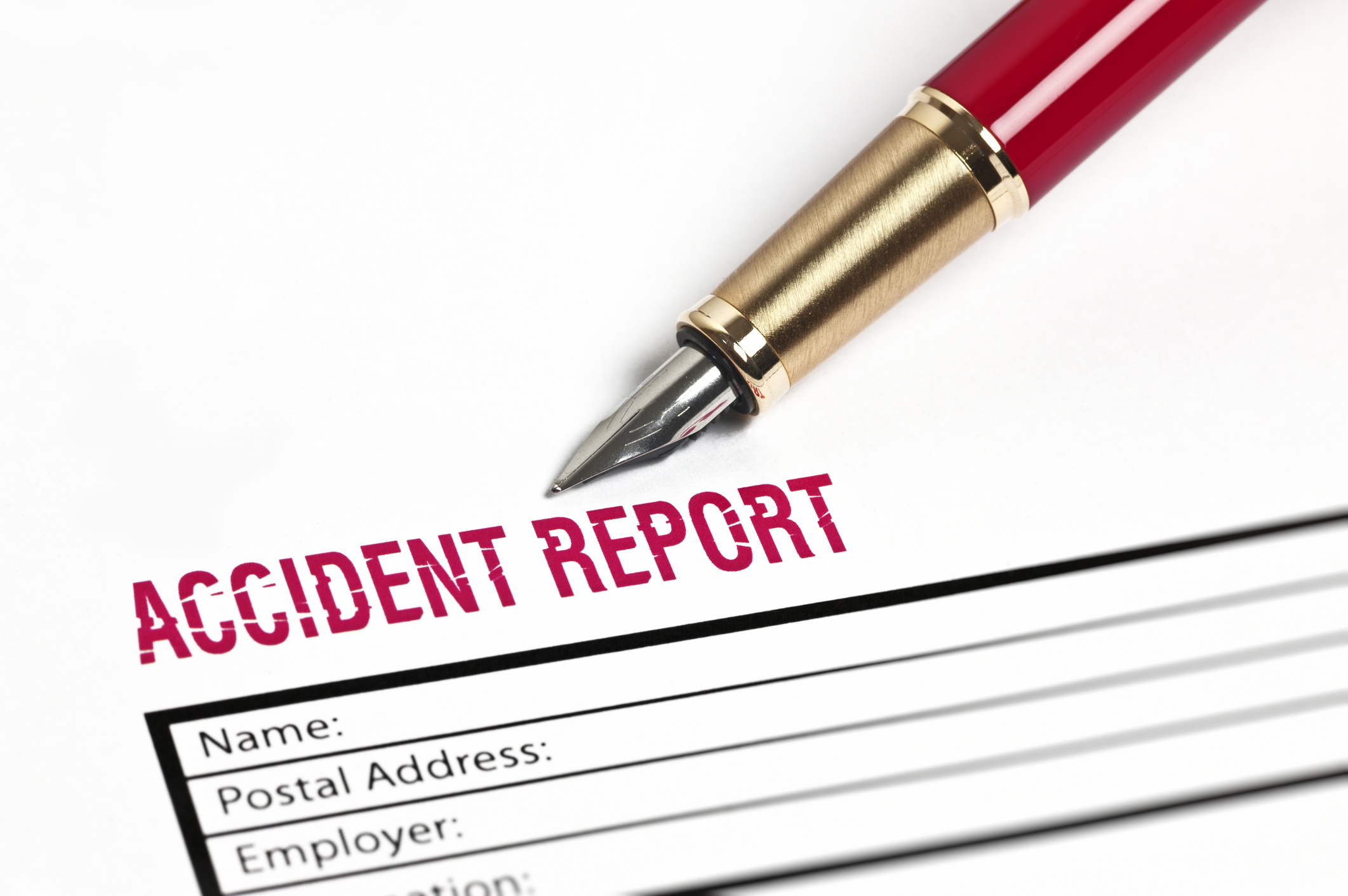 image of auto accident claim form